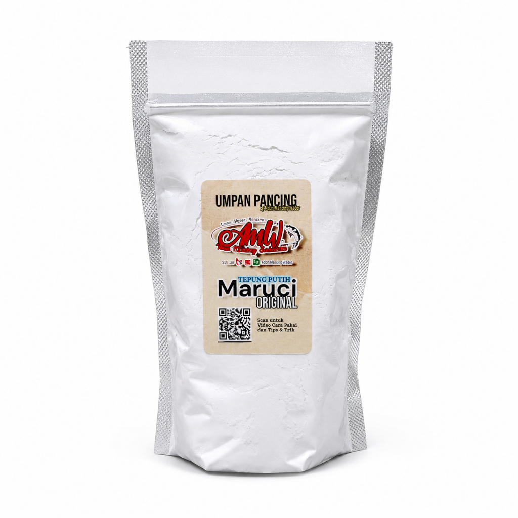 Umpan Pancing Ikan Mas 250gr Maruci Tawar Tepung Putih Maruqi Murni Tinggi Protein Amw Maruchi