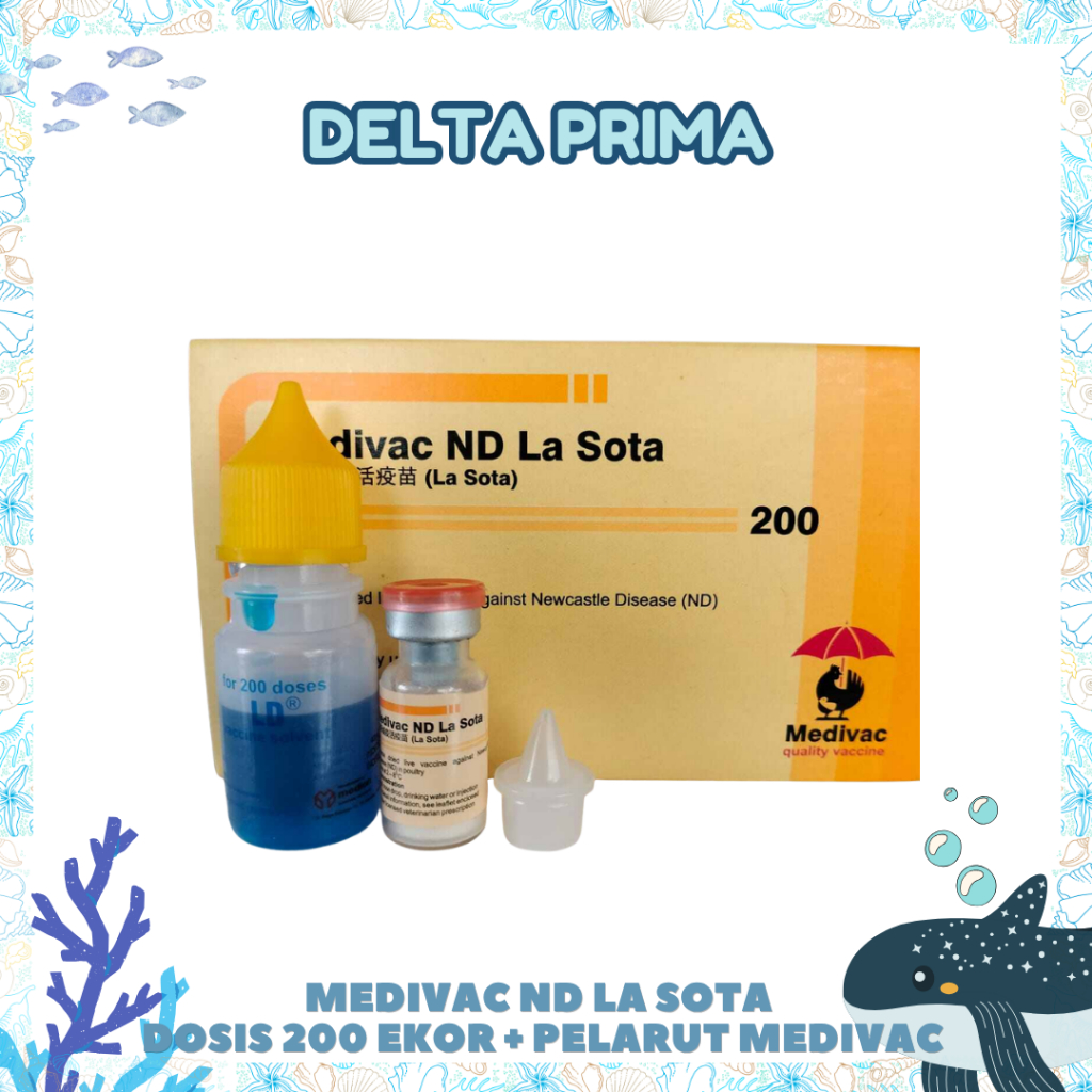 MEDIVAC ND LA SOTA DOSIS 200 EKOR + PELARUT MEDIVAC BY MEDION - Vaksin Untuk Unggas.