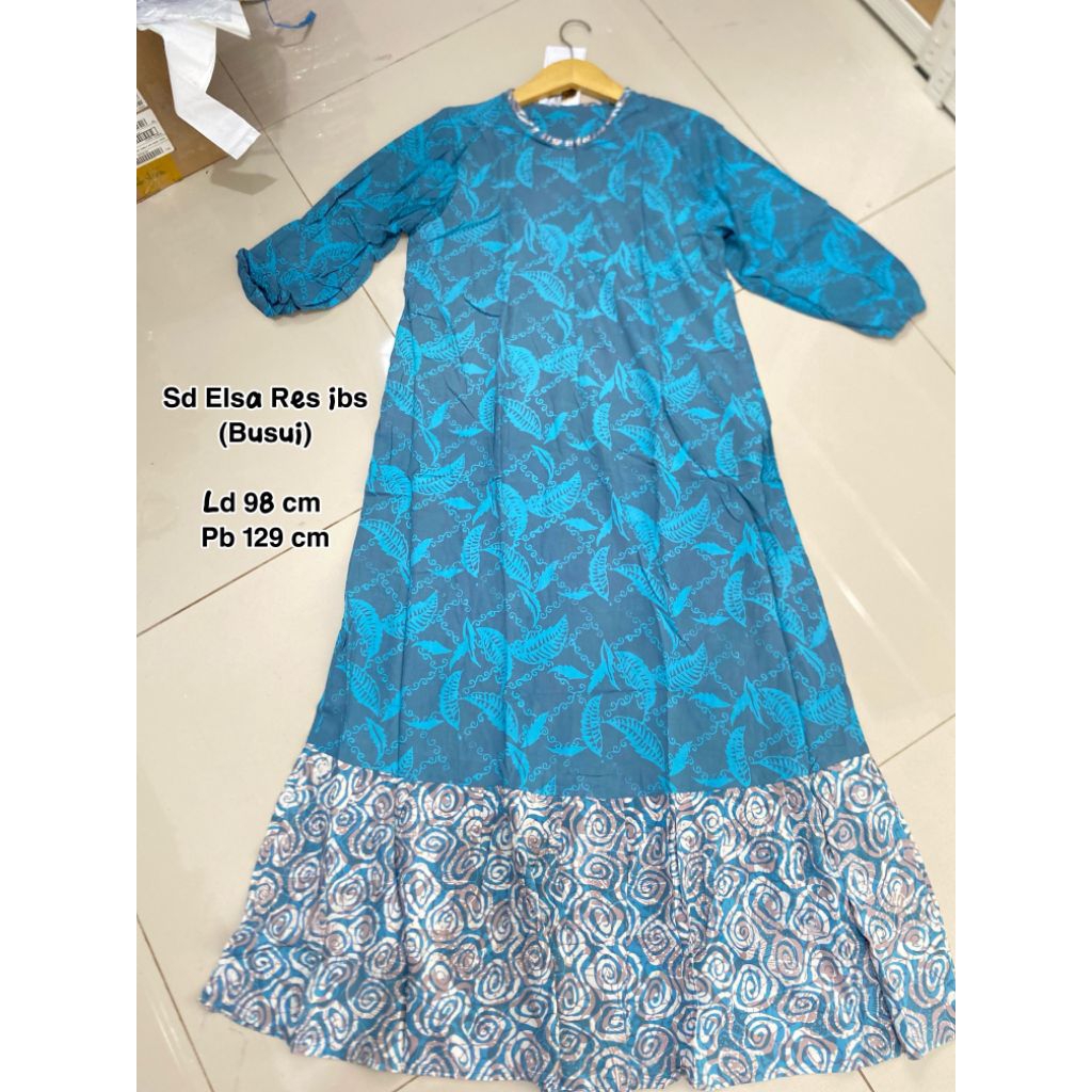 Set Dress/Daster Elsa Busui by Batik Luza| Gamis Luza| Busui dan Wudhu Friendly