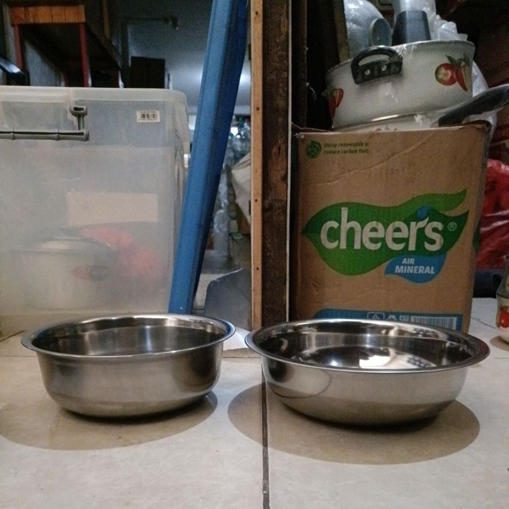 555 Mangkok Stainless Steel Diameter 18,5 dan 20,5cm. BACA DESKRIPSI‼️