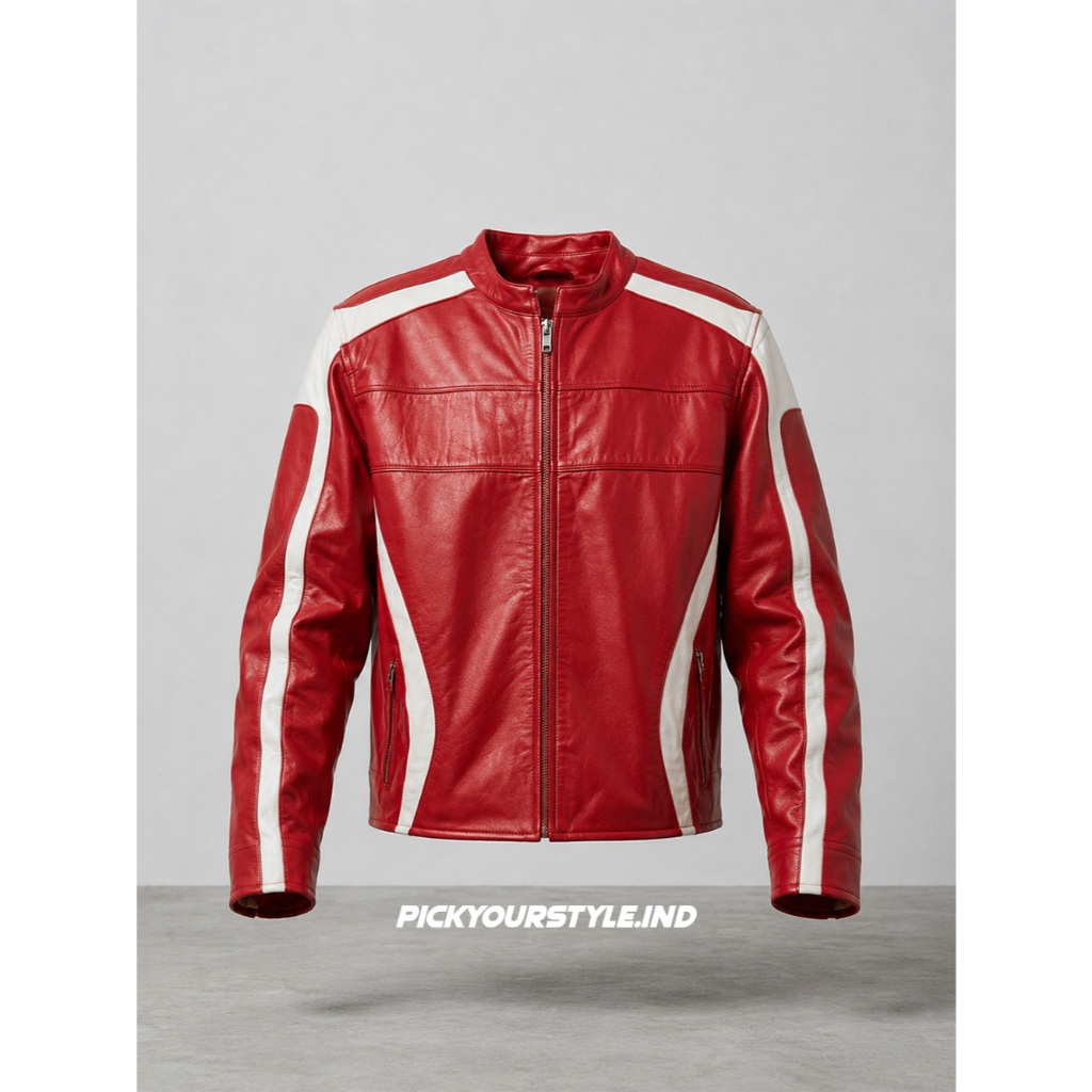 Jaket kulit Race leather jacket BTS outfit konser