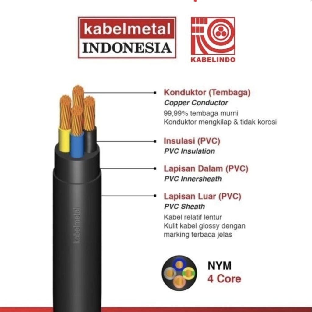 Kabel NYY Kabel Metal 4x6mm NYY 4x10mm NYY 4x16mm NYY 4x25mm NYY 4x35mm  black