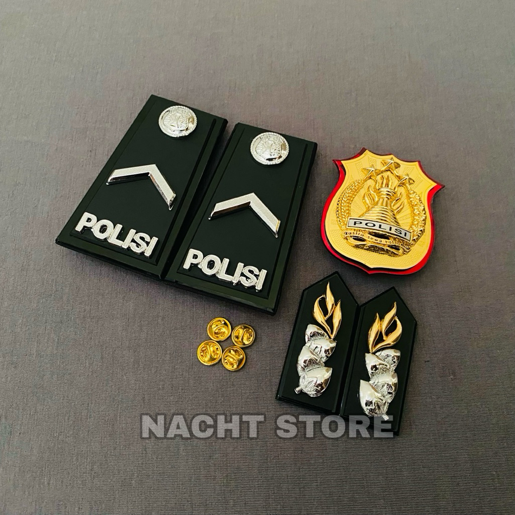 SET KOMPLIT PANGKAT BRIPDA PDH FULL MIKA / PANGKAT BRIPDA PDH POLRI / PANGKAT BRIPDA FULL MIKA