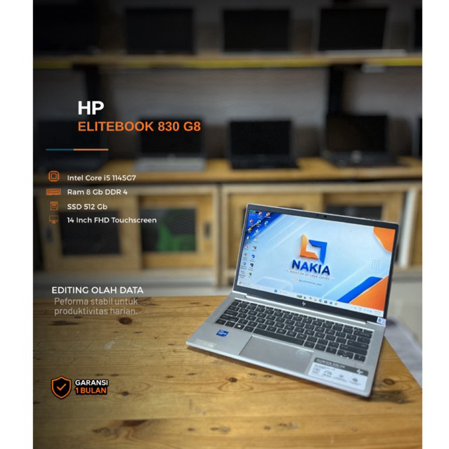 HP ELITEBOOK 830 G8 Intel Core i5-1145G7 Ram 8 Gb SSD 512 Gb NVMe Keyboard Backlight Touchscreen Fli