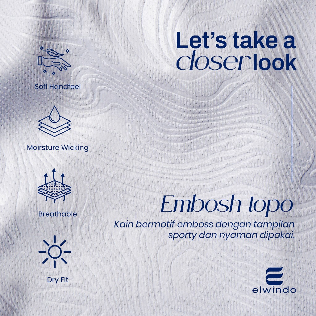 Kain Dryfit Embosh Topo Premium Kiloan 72" Elwindo Textile