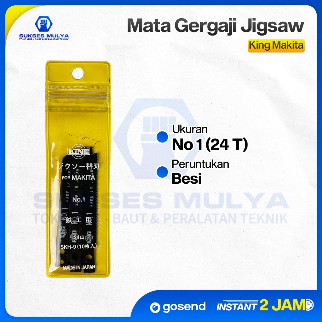 Mata Gergaji Triplek/Jigsaw King Type Makita Per Pcs