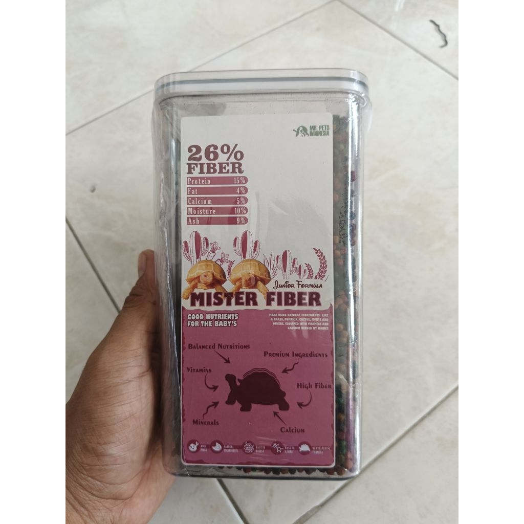 Mr fiber Pakan Kura-Kura Darat Baby untuk Sulcata, Aldabra, Leopard & Redfoot/Pelet makanan sulcata 