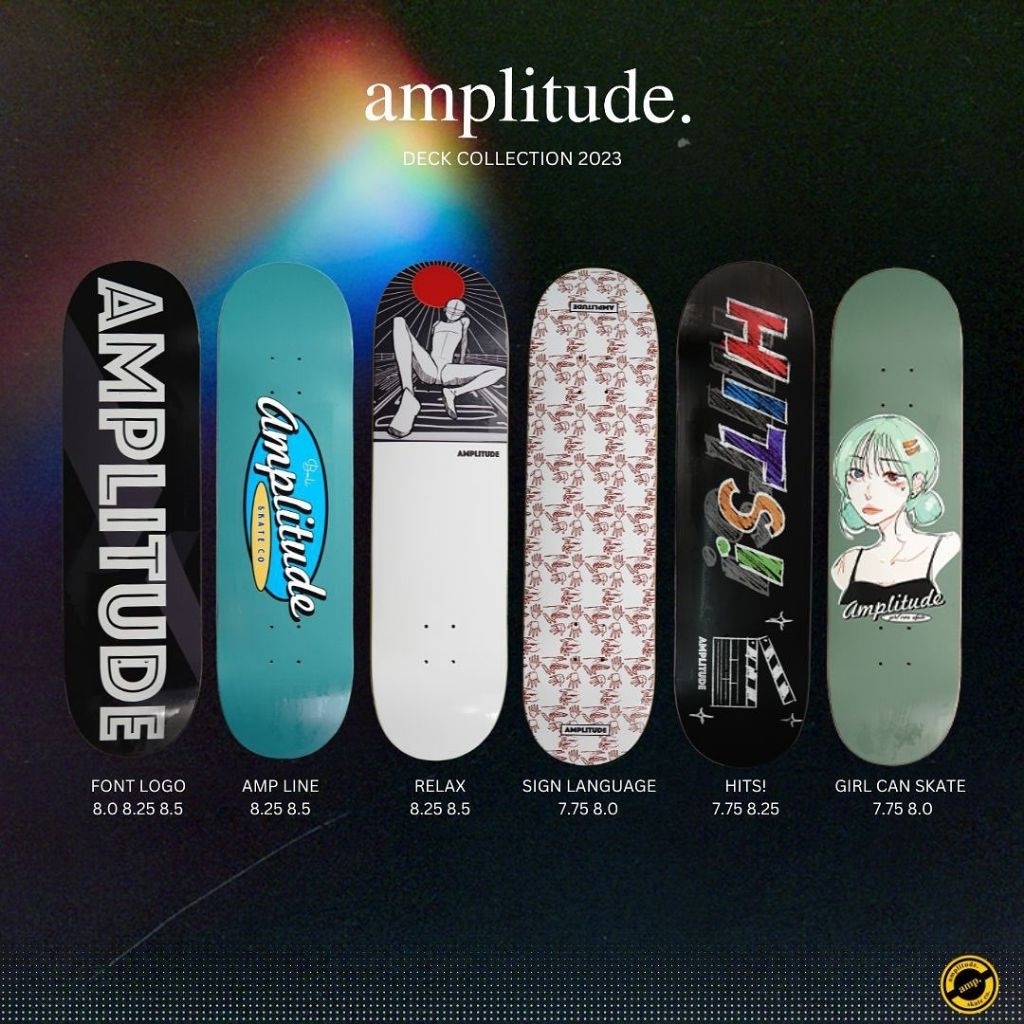 Amplitude Skateboard Deck Papan Skateboard