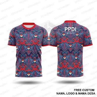 Baju Kaos Jersey Batik PPDI / Jersey Batik PPDI Fullprint Art-01