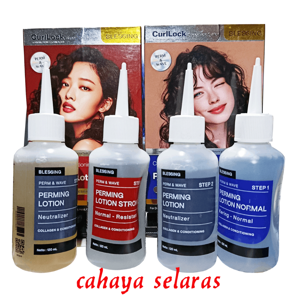 PERM LOTION BLESSING 2 X 120ML | OBAT KERITING 2 X 120ML