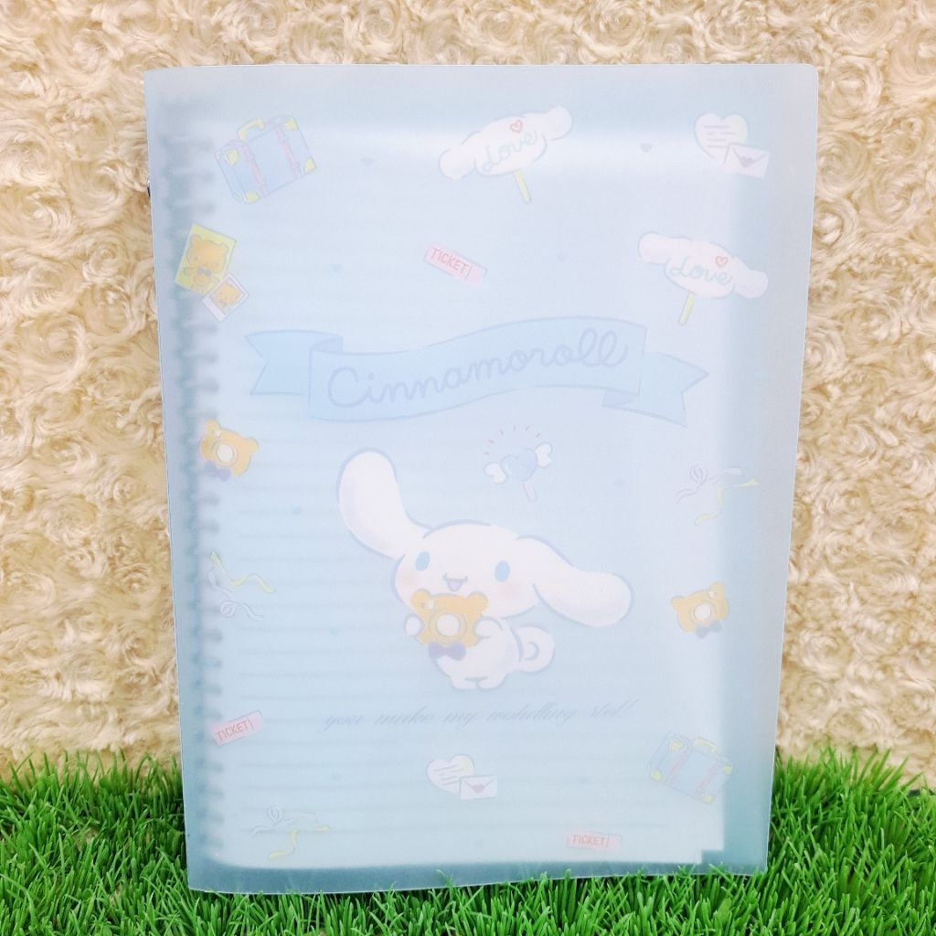Buku Tulis Cinnamoroll LB-B5-7908 Binder Cinnamoroll Biru Klip Besi 40 Lembar Notes Book Cinnamoroll
