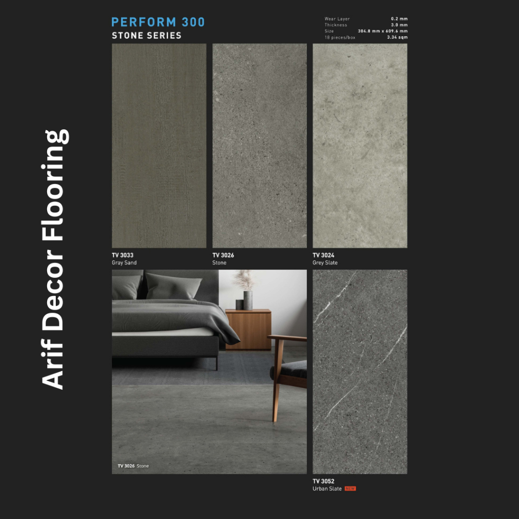 TACO Lantai Vinyl 3 mm Stone | Vinyl Taco 3 mm Stone | Vinyl 3 mm Taco
