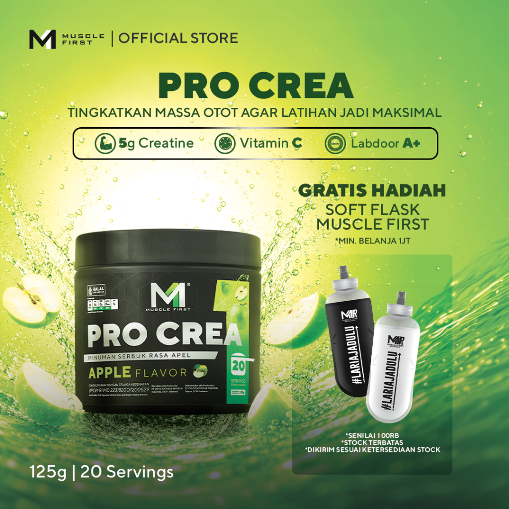 [NEW FLAVOR] MUSCLE FIRST Pro Creatine 125gr - Menambah Massa Otot Suplemen Fitness
