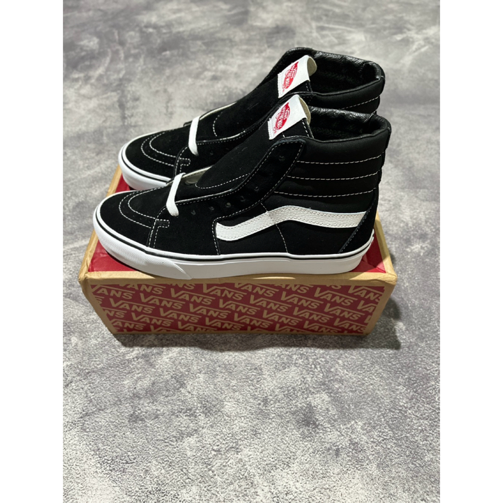 Vans Sk8 Hi Black White BNIB Original Resmi