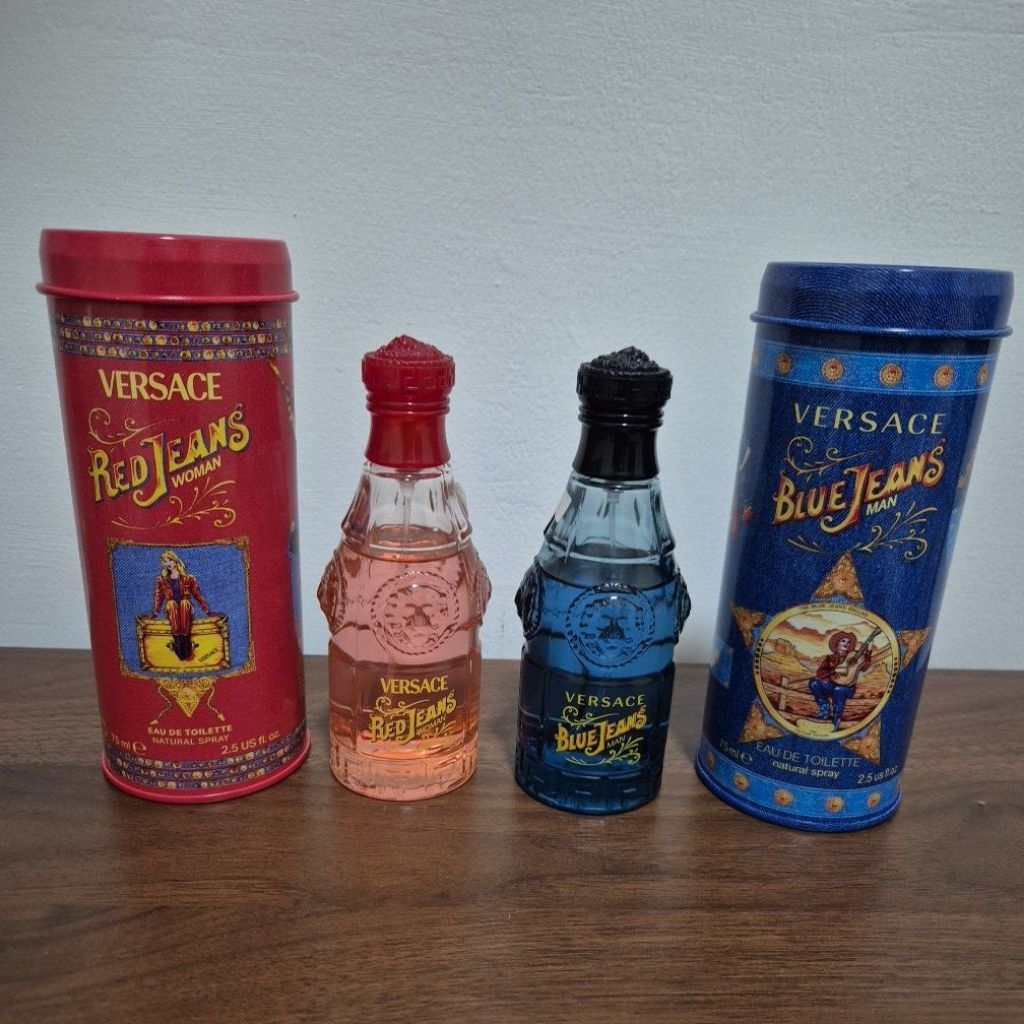 PL versace EDT red jeans(wanita). blue jeans(pria)