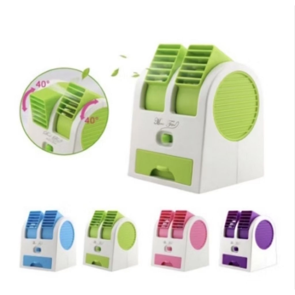 Preloved MINI FAN DOUBLE  BLOWER KIPAS ANGIN MINI KIPAS ANGIN MEJA Portabel DINGIN