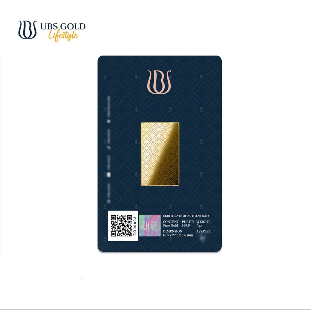 Emas Logam Mulia UBS 5 Gram Original 24K 999.9 Bersertifikat Ready Stock Buyback