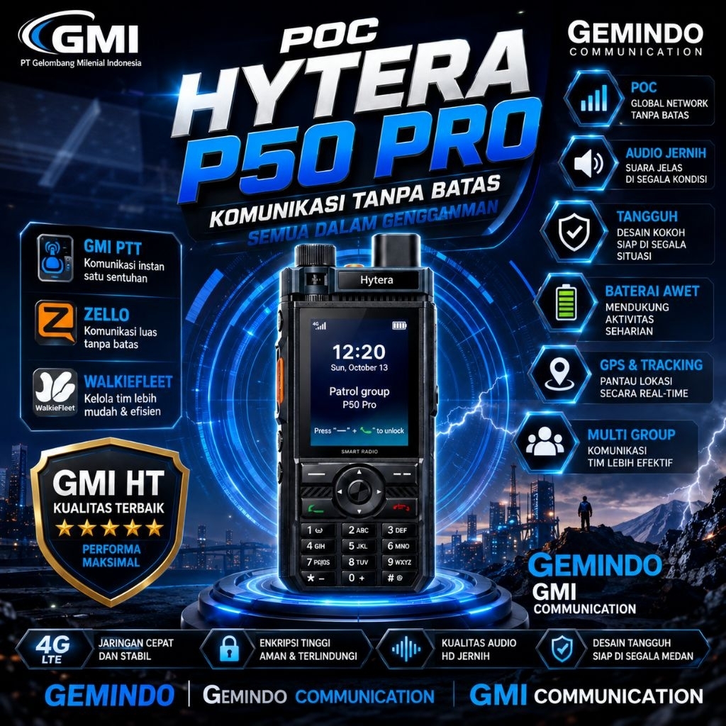 POC HYTERA P50 PRO LTE GMI PTT WALKEFLEET ZELLO
