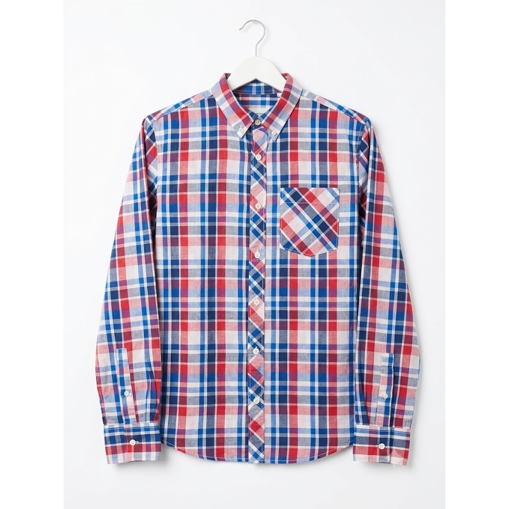 shirt plaid fsbn kemeja kotak branded wanita