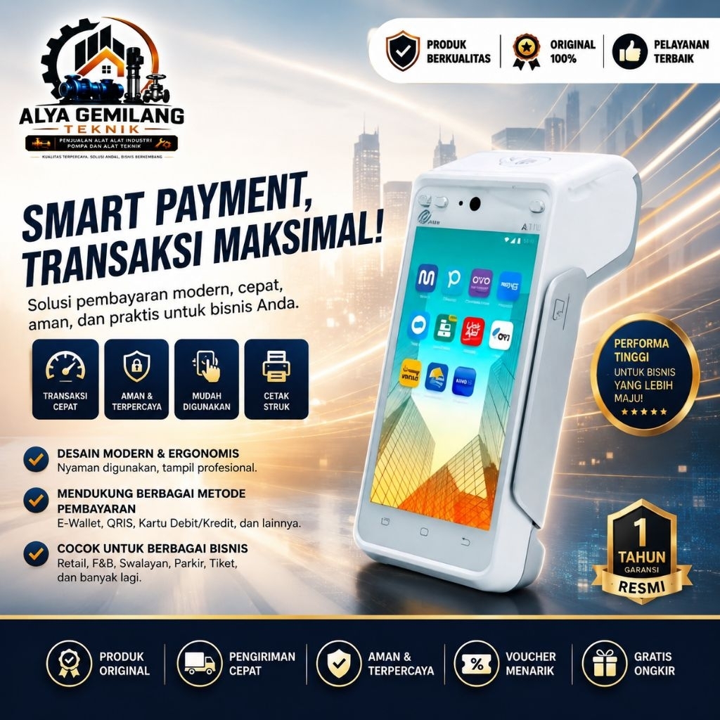 Hausjo Android EDC PAX A920 PRO Hausjo - A920 Paper Alat Bantu Kasir SPBU