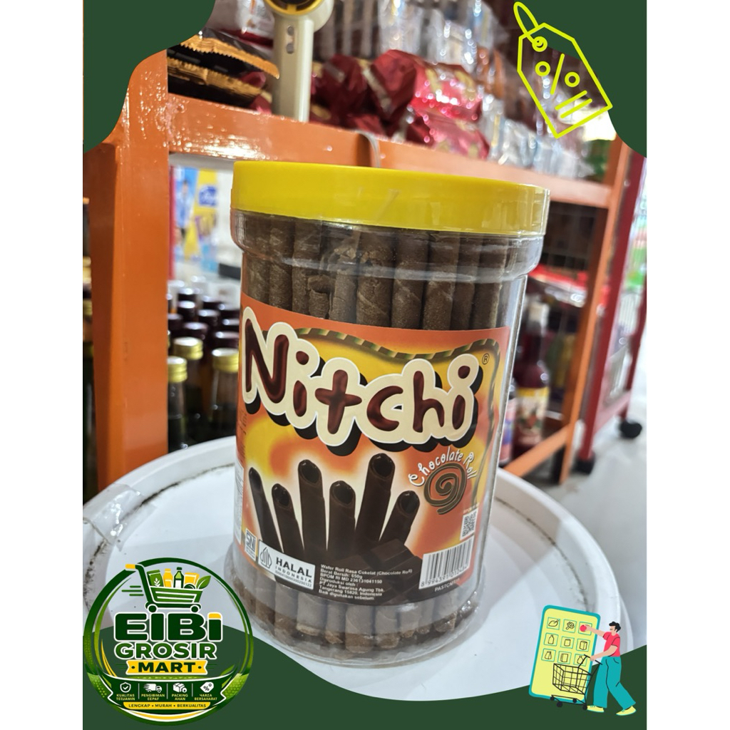 NITCHI WAFER ROLL TOPLES RASA COKLAT