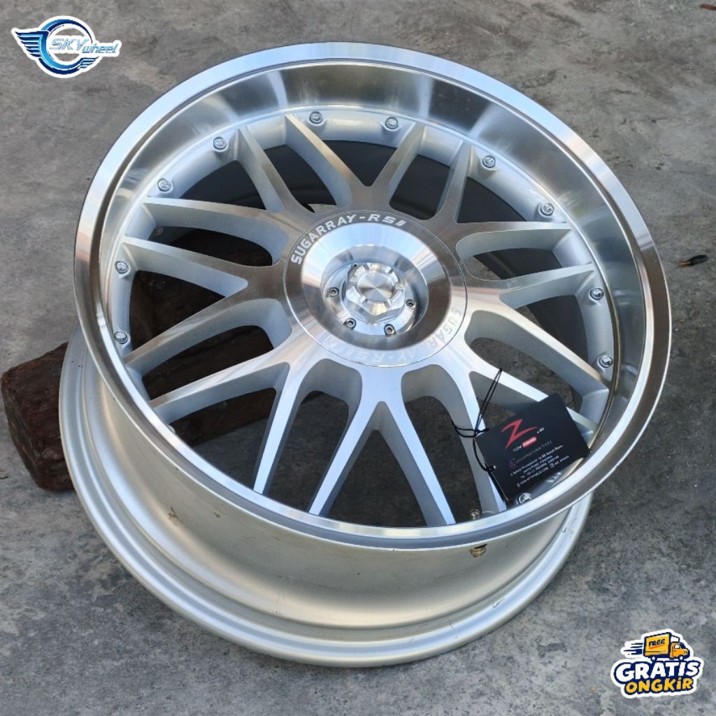 VELG ZEN SUGGARAY RS R17 LEBAR 7,5 PCD 4X100-4X114,3 ET 42 WARNA FULL POLISH
