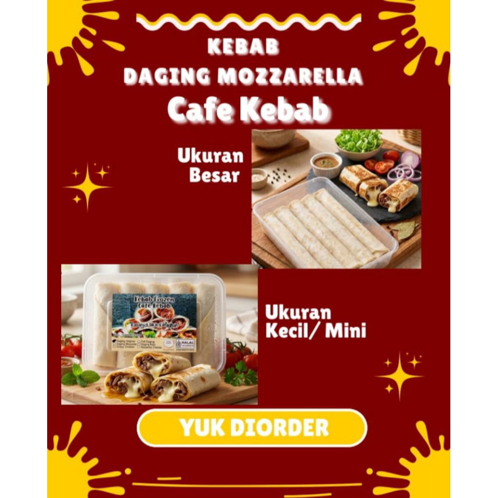 Kebab Daging Mozarella kebab frozen cafe kebab
