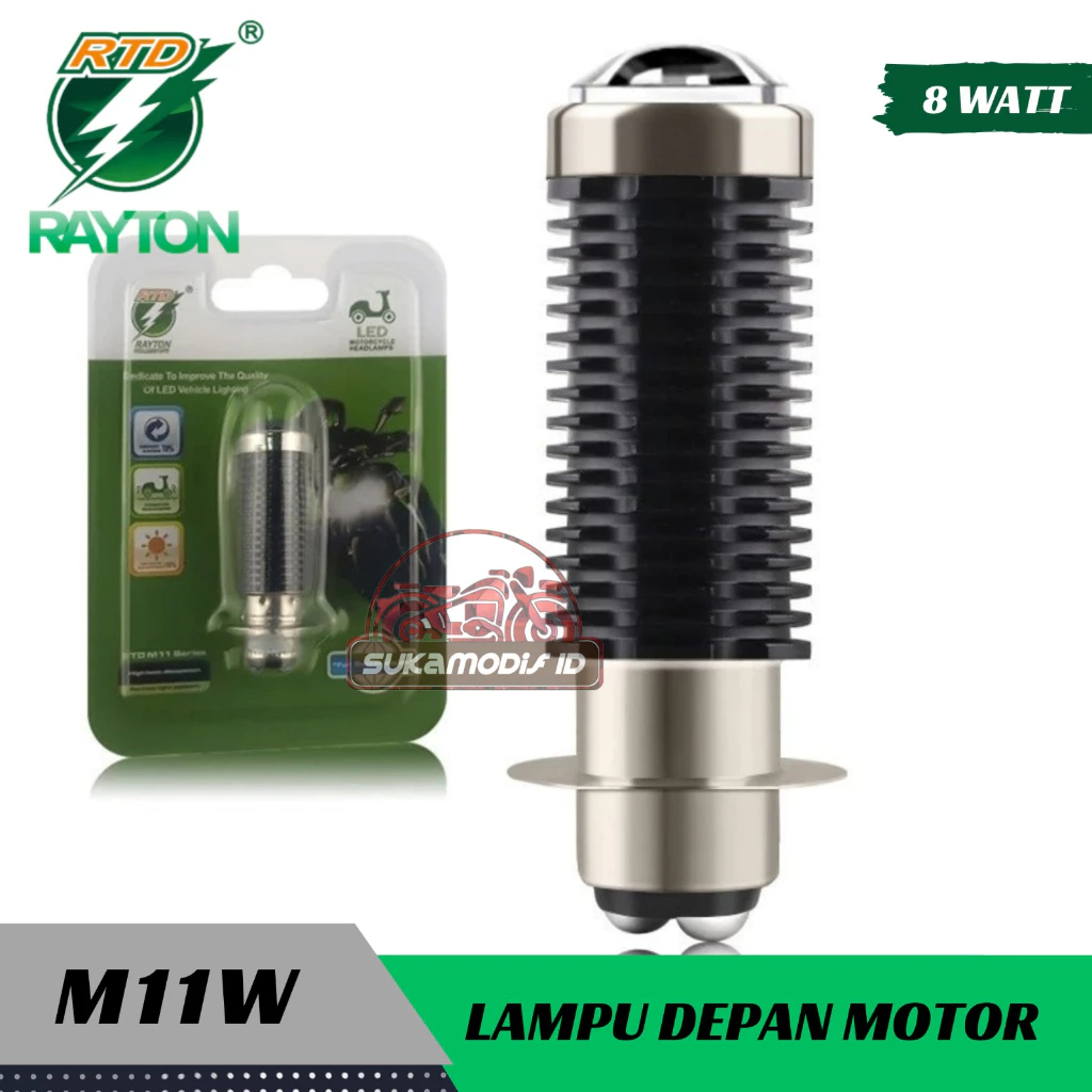 Lampu Led Motor H6 Bebek 2 Warna Putih Kuning RTD M11W AC DC NEW Motor