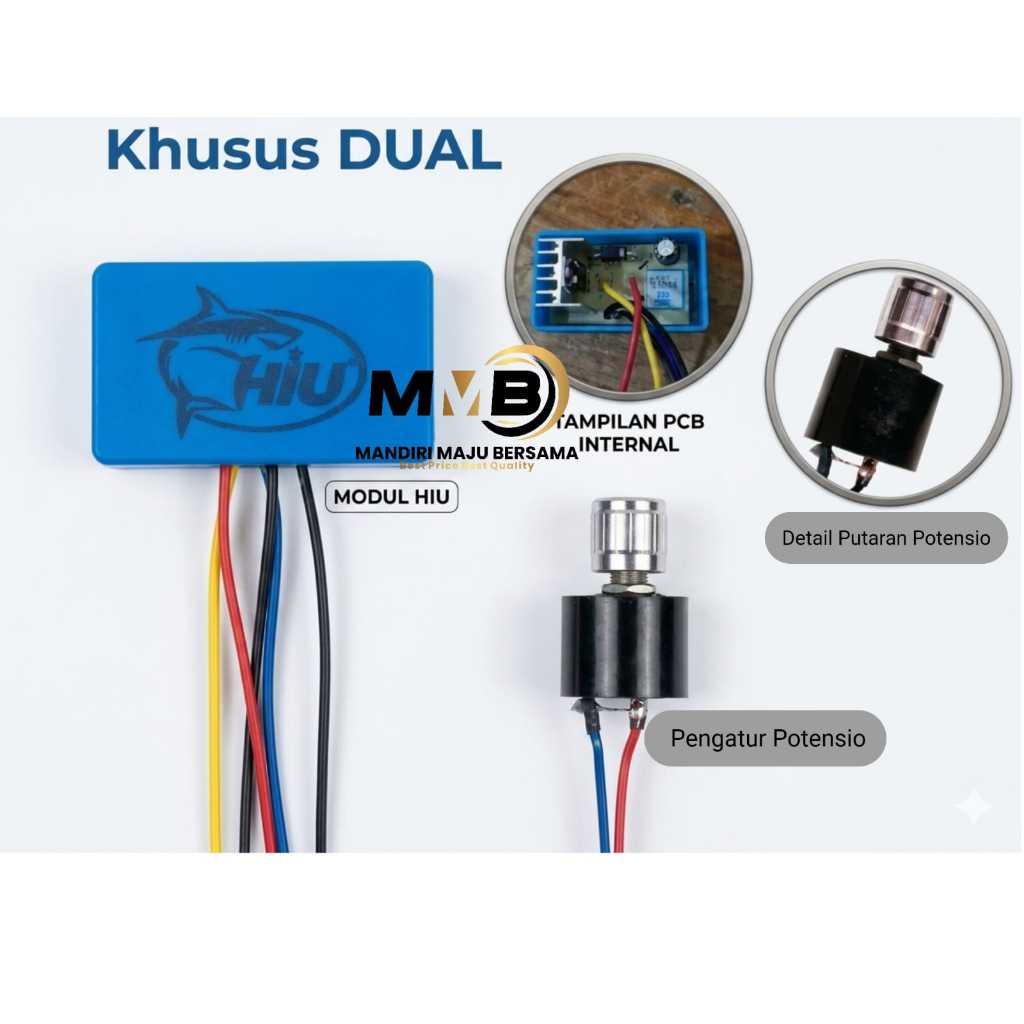 Potensio Sprayer Elektrik Dobel Pompa Merk HIU | Pengatur Kecepatan Big Pump & Double Pump