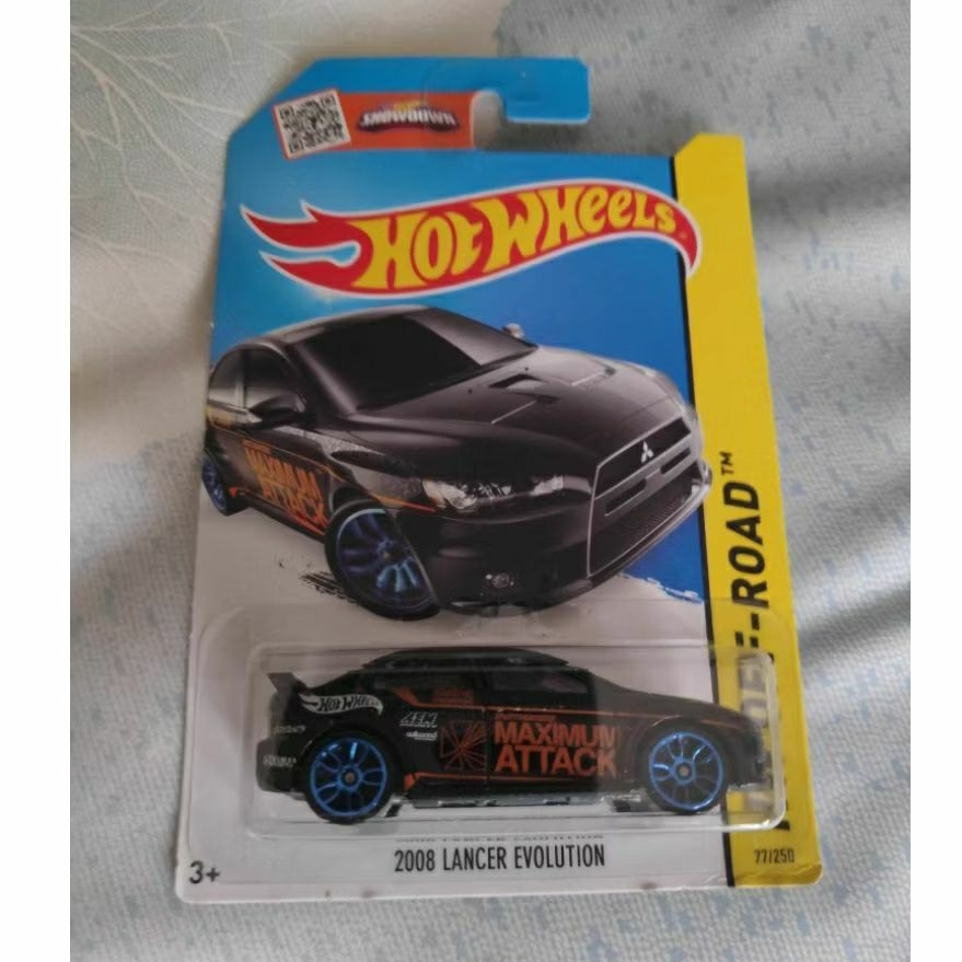 hot wheels 2008 Mitsubishi Lancer Evolution x EVO hitam black maximum attack