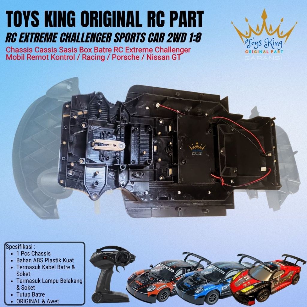 ARIVINDO Chassis bawah lower kit only rc 1:8 jumbo sedan extreme challenger spare part original