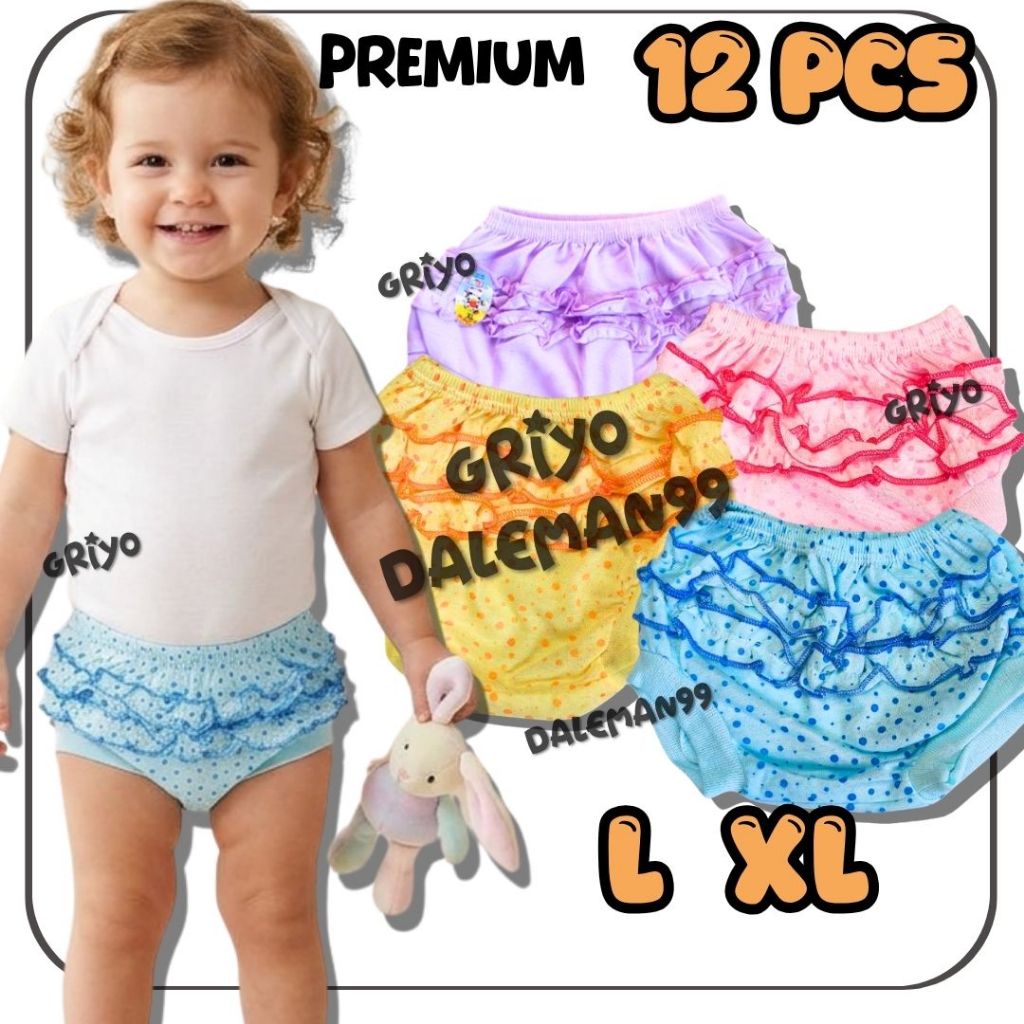 ISI 12 PCS Celana Pop Rempel MHL Anak Cewek / Short Pants Kids Pendek Ukuran L XL GRIYO DALEMAN99