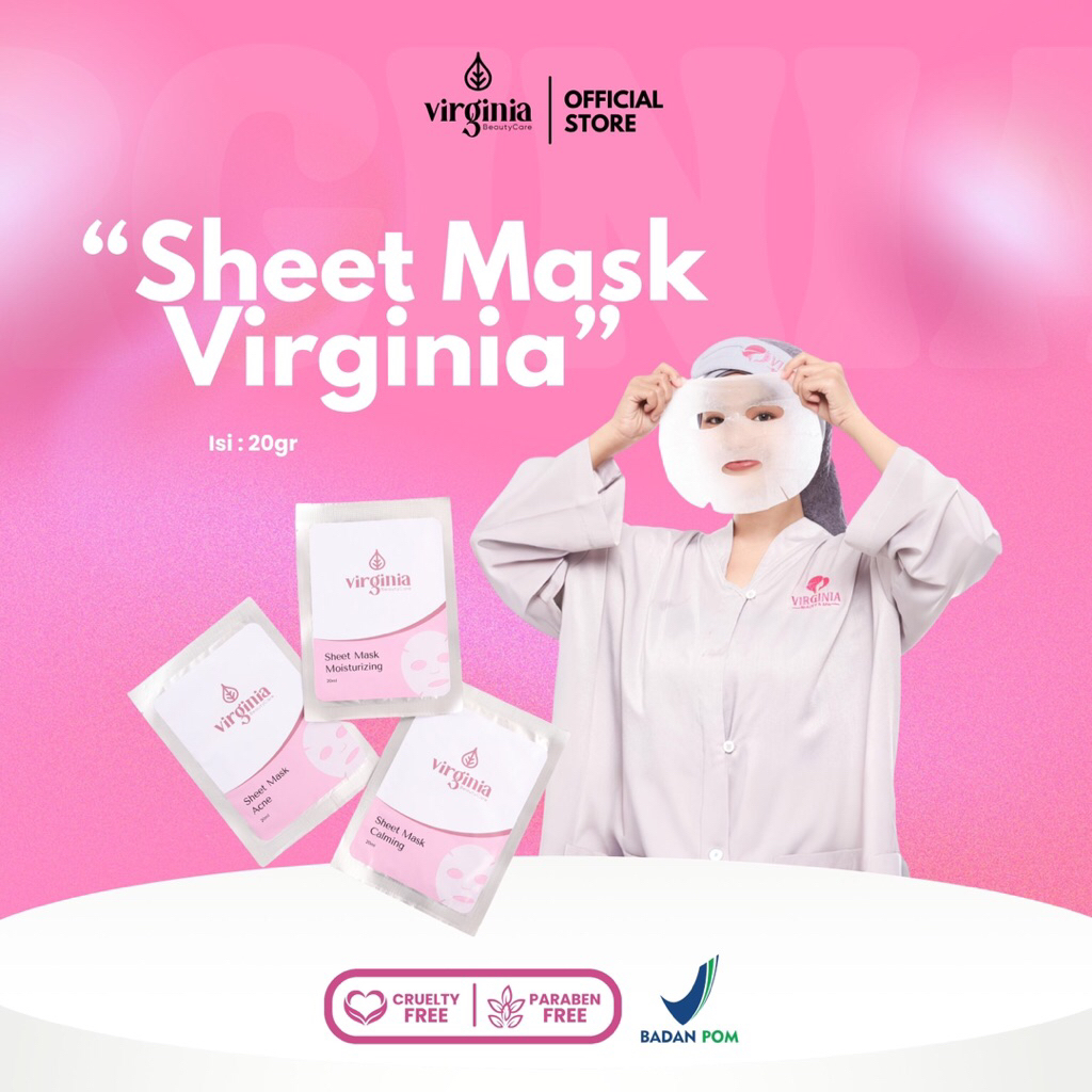 VIRGINIA - Virginia Sheet Mask Acne, Moisturizing, Calming