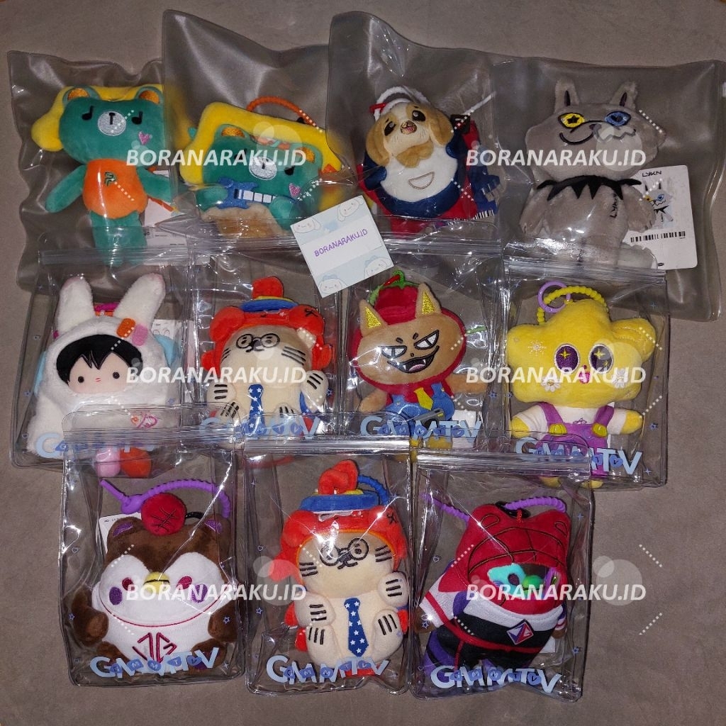 Doll keychain gmmtv official permpoon wesley ceri nong noong guinzly rexxa any tomafox ponpon lykyou