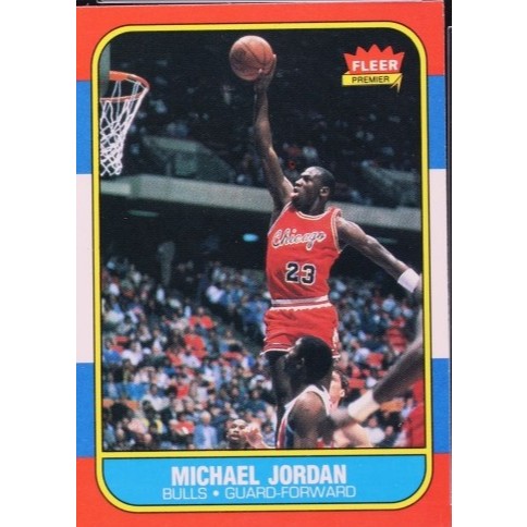 FULLPRINT REPLICA 1986 Fleer Basketball Michael Jordan ROOKIE