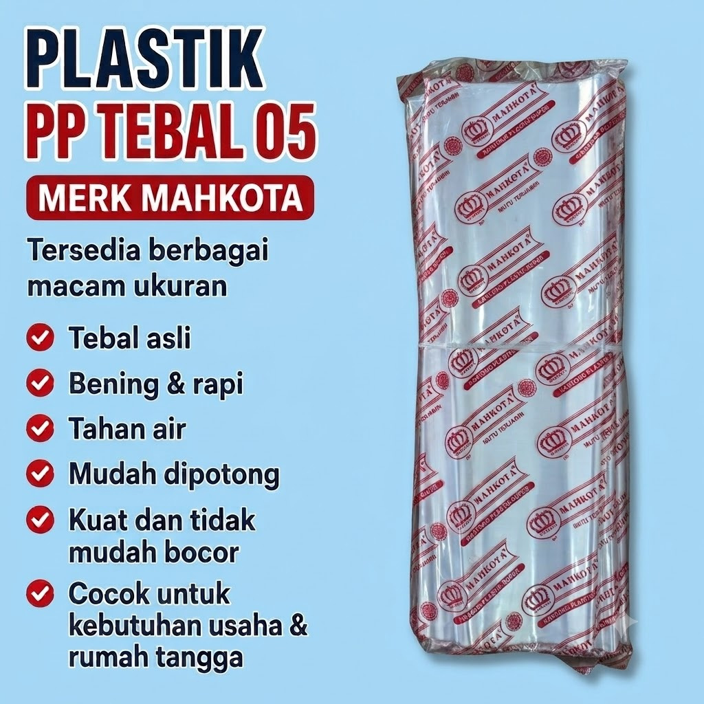Plastik PP Tebal 05 ukuran 40x60 40x70 40x75 60x100