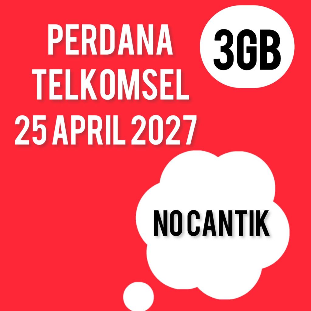 Perdana Telkomsel 3GB NO CANTIK