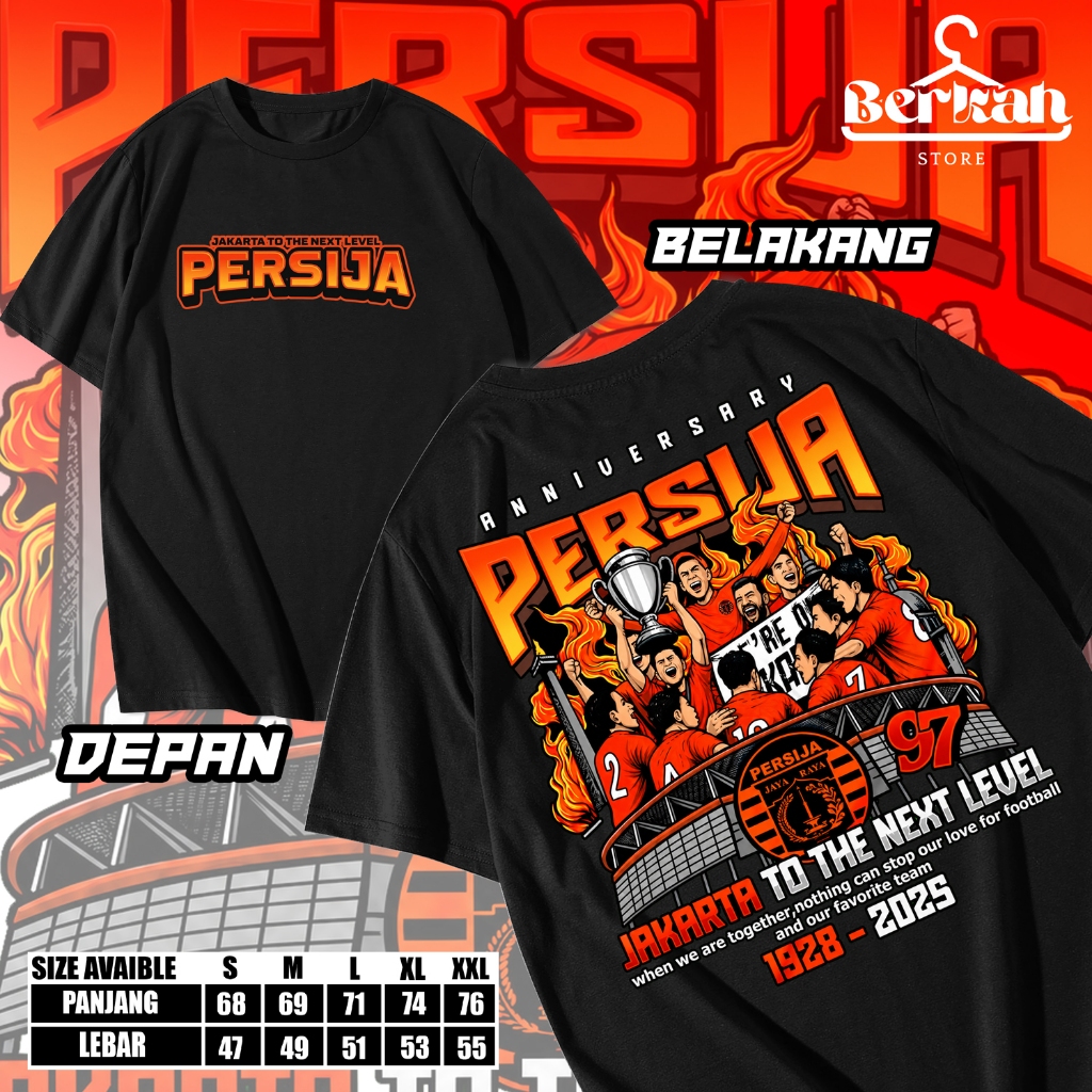 Kaos Anniversary Persija Jakarta Ke 97 Tahun Terbaru Cotton Combed 24s Kaos Casual Football Pria Dew