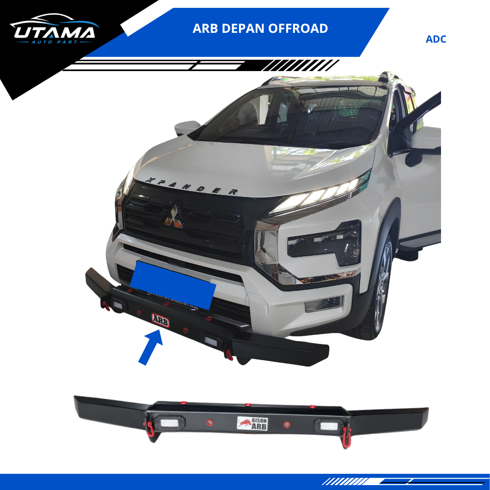 ARB Depan Offroad Avanza/Xenia & Rush/Terios - Bemper Offroad + Anting dan Lampu