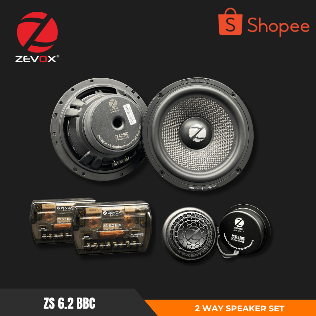 Speaker Zevox 2 way Component Sets ZS 6.2 BBC By Vox Research