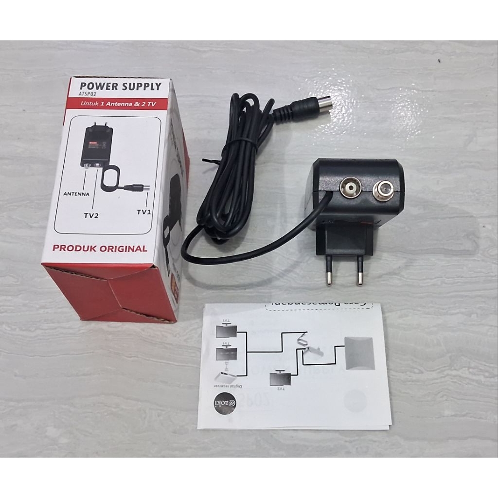 Adaptor Booster Antena TV Digital Aoki BNOB