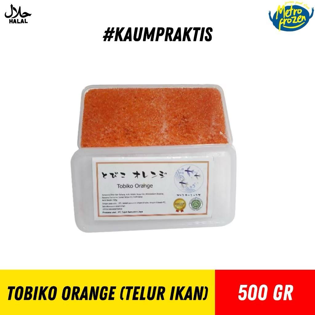 Tobiko Orange Telur Ikan 500gr //tobiko box //telur ikan orange