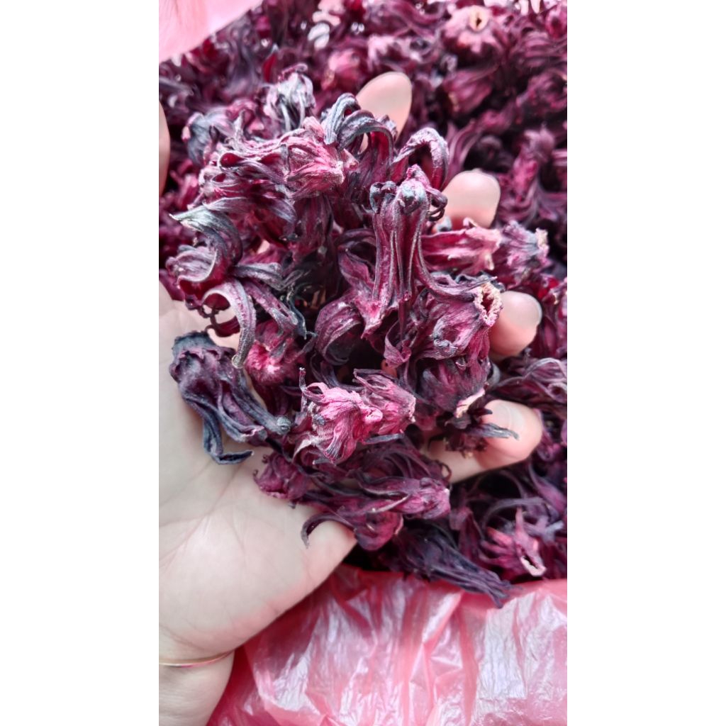 bunga rosela ungu kering kemasan 1 kg