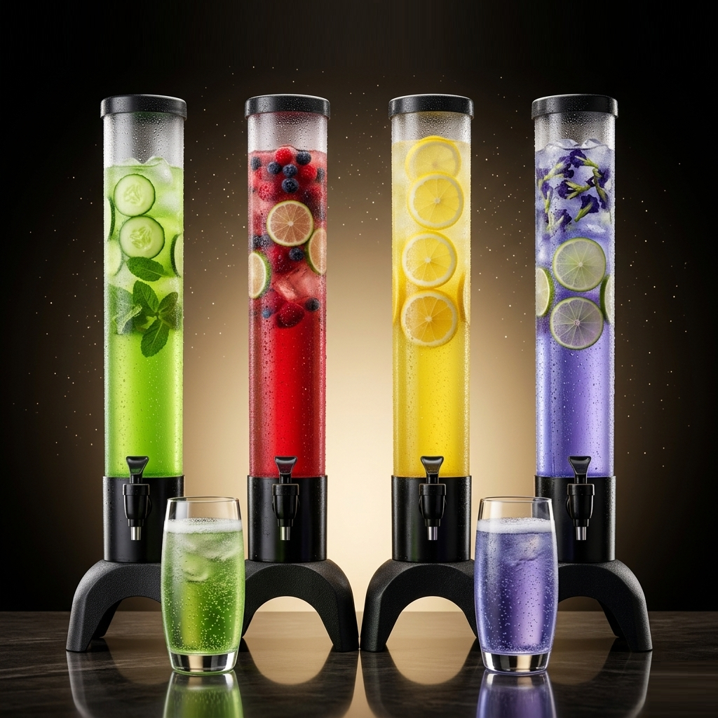BERGARANSI 3L Botol Tower Ice Tube Ada Tabung Es  Beer Tower Dispenser With LED Light Best Quality G