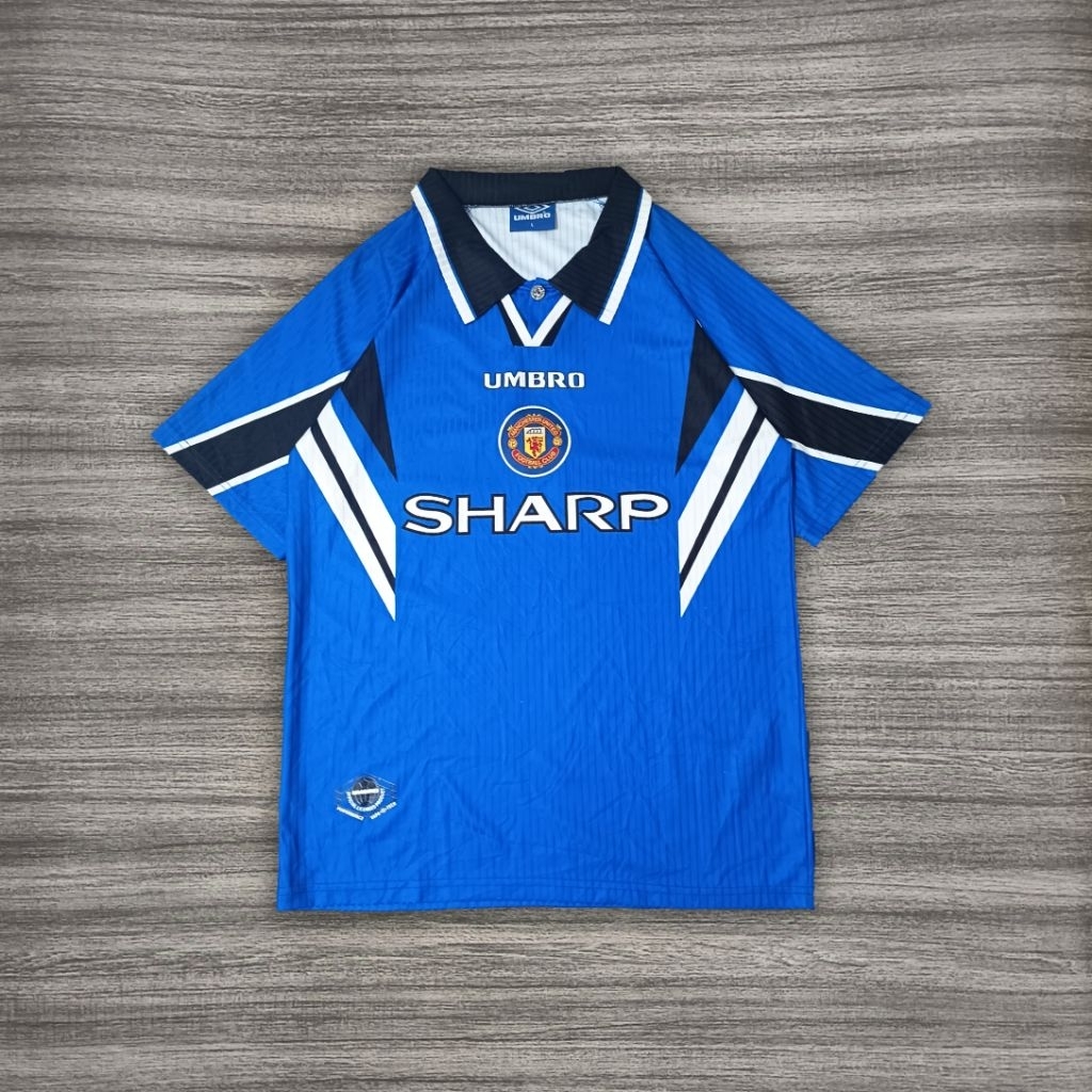 Jersey Manchester United 96/97 Retro Umbro Vintage Size L Kaos Bola MU Klasik