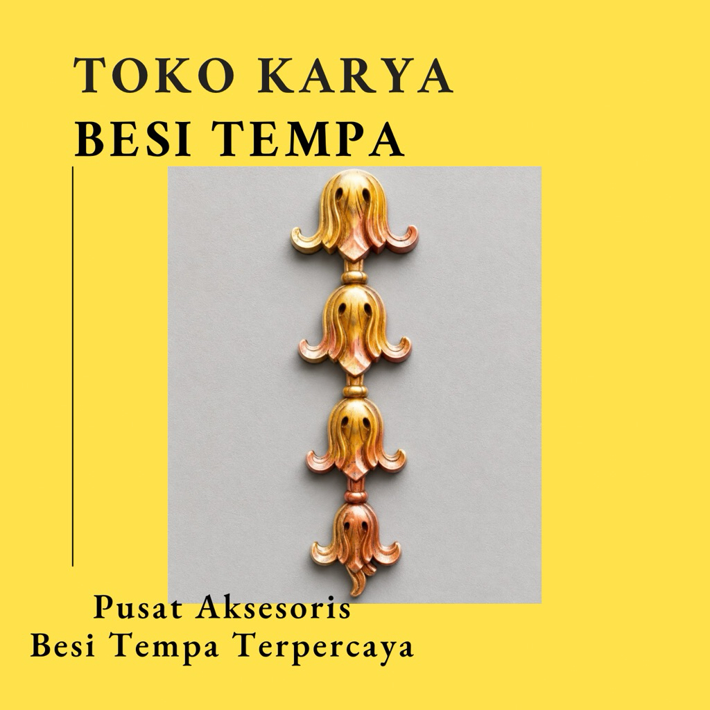 Ornamen Pagar Besi Tulip T-1034 / Ornamen Pagar Besi Daun / Ornamen Pagar Besi Rumah Klasik / Classi