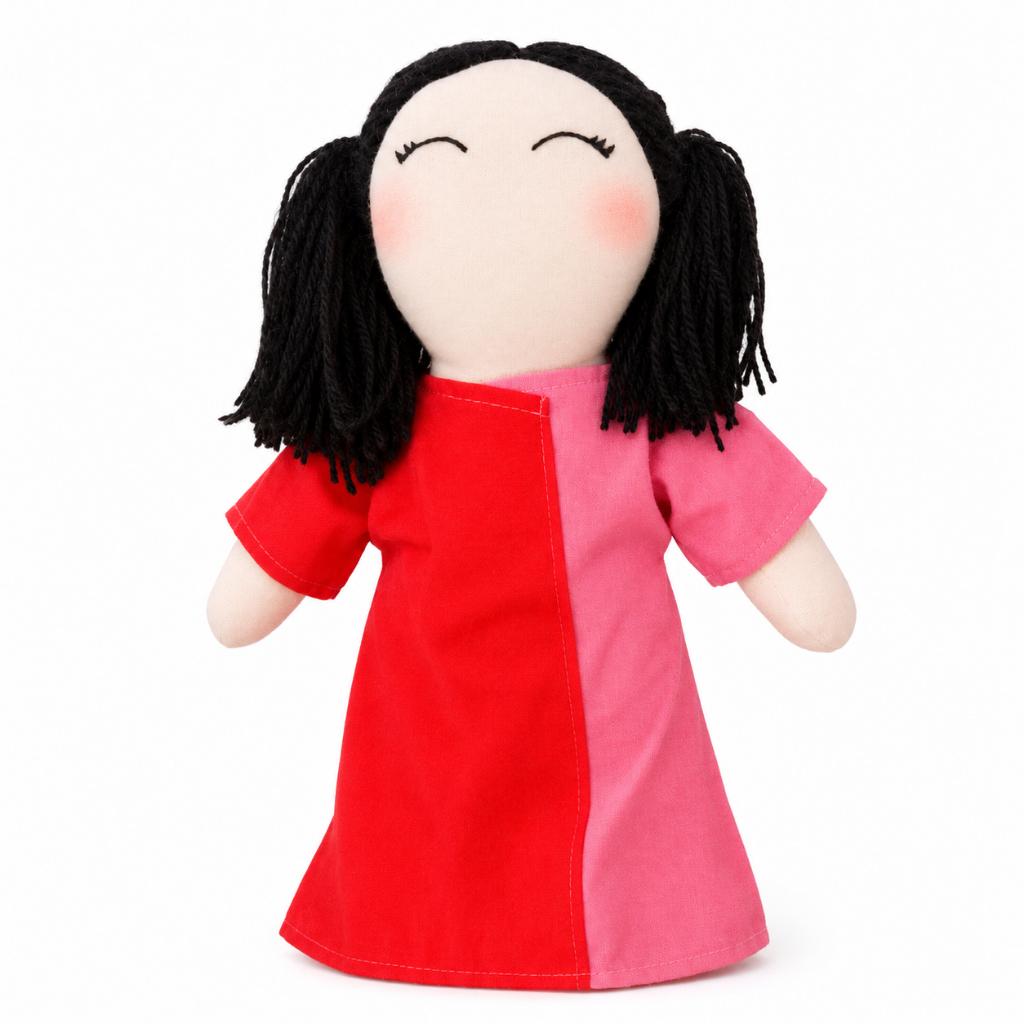 Boneka anak muslim faceless radinka dolls | Batik duo tone | Marina
