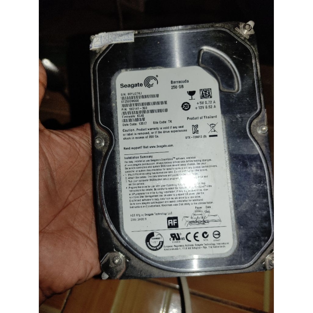 hardisk/hdd 250gb