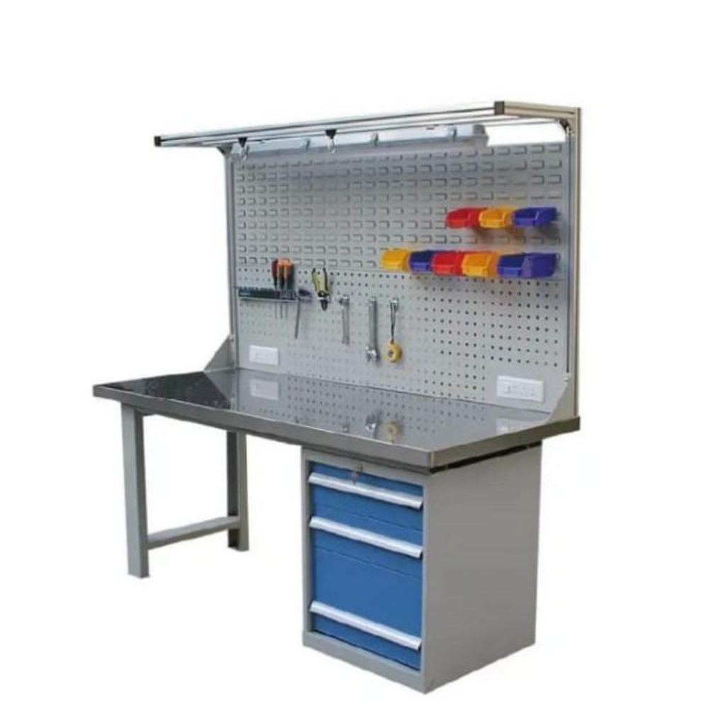 Meja kerja meja workstation elektronik dengan laci kabinet