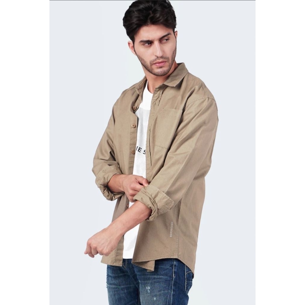 BOMBOOGIE - Hersey 2.0 Dark Khaki Kemeja Pria
